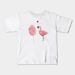 Flamingo Love Funny Candy Lover Tee Kids T-Shirt